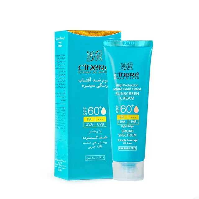 کرم ضد آفتاب رنگی سینره فاقد چربی مدل بژ روشن spf60+ حجم 50 میلی لیتر، تصویر شماره 2