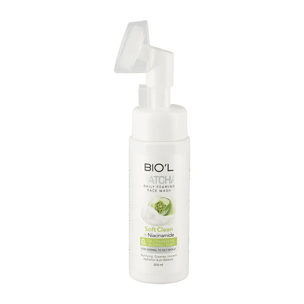 فوم شستشوی صورت بیول مدل Matcha & Niacinamide حجم 200 میلی‌لیتر – پاک‌کننده عمقی و کنترل‌کننده چربی پوست