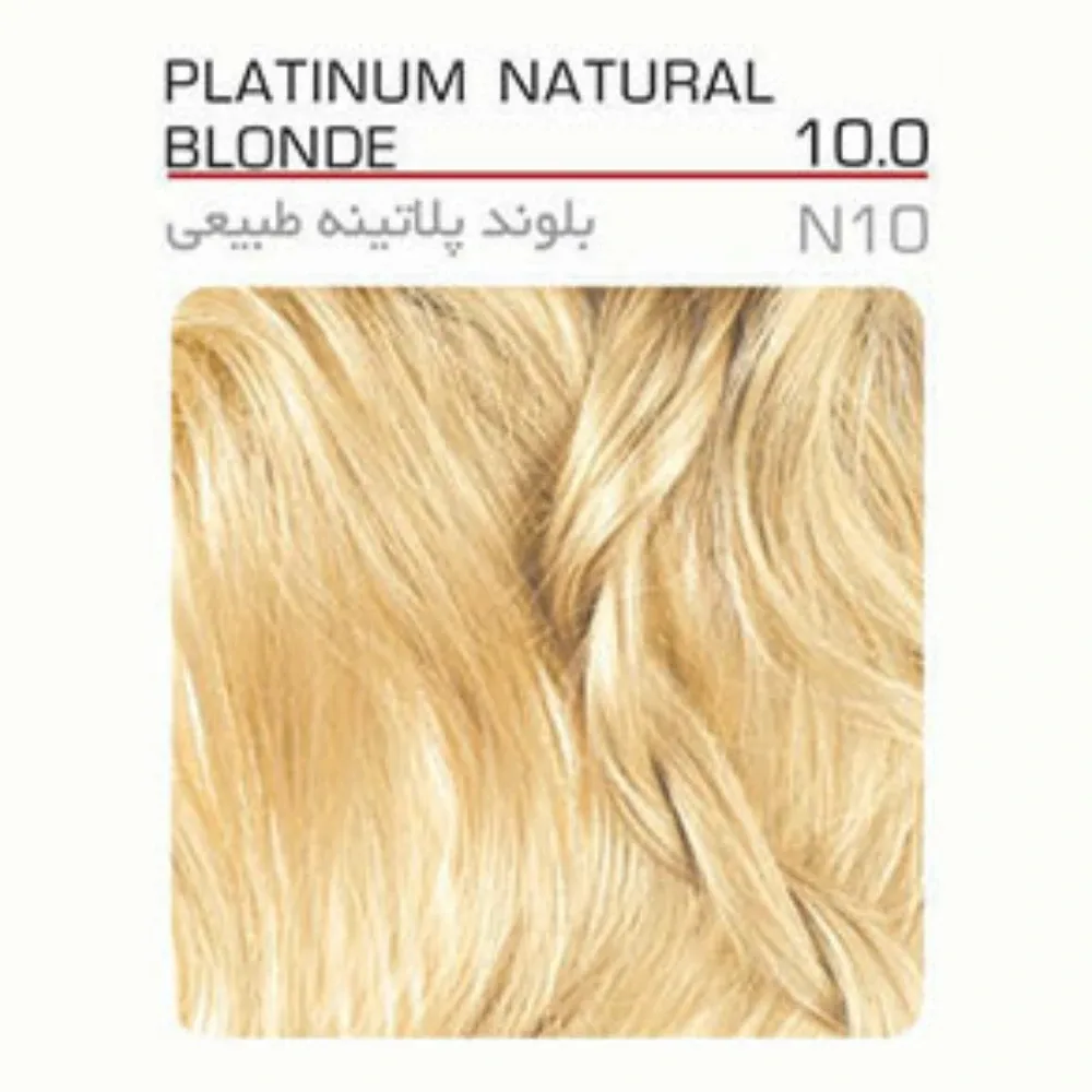 رنگ مو بیول شماره 10 حجم 100 میلی لیتر رنگ بلوند پلاتینه طبیعی، تصویر شماره 2