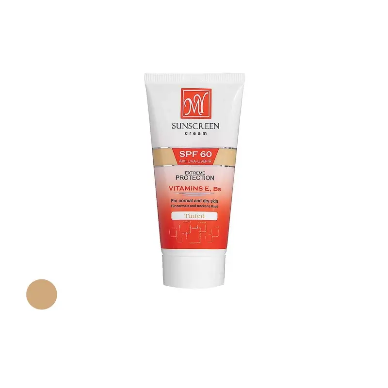 کرم ضدآفتاب رنگی مای SPF60 مدل Extreme، مناسب پوستهای نرمال تا خشک، حجم ۵۰ میلیلیتر