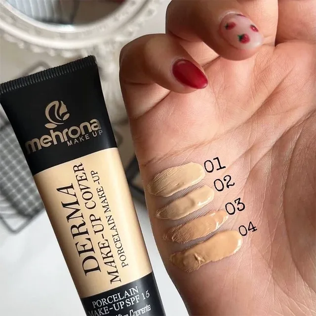 کرم پودر و درما کاور مهرونا مدل Porcelain SPF 15 شماره 101 - حجم ۴۰ میلیلیتر، تصویر شماره 2