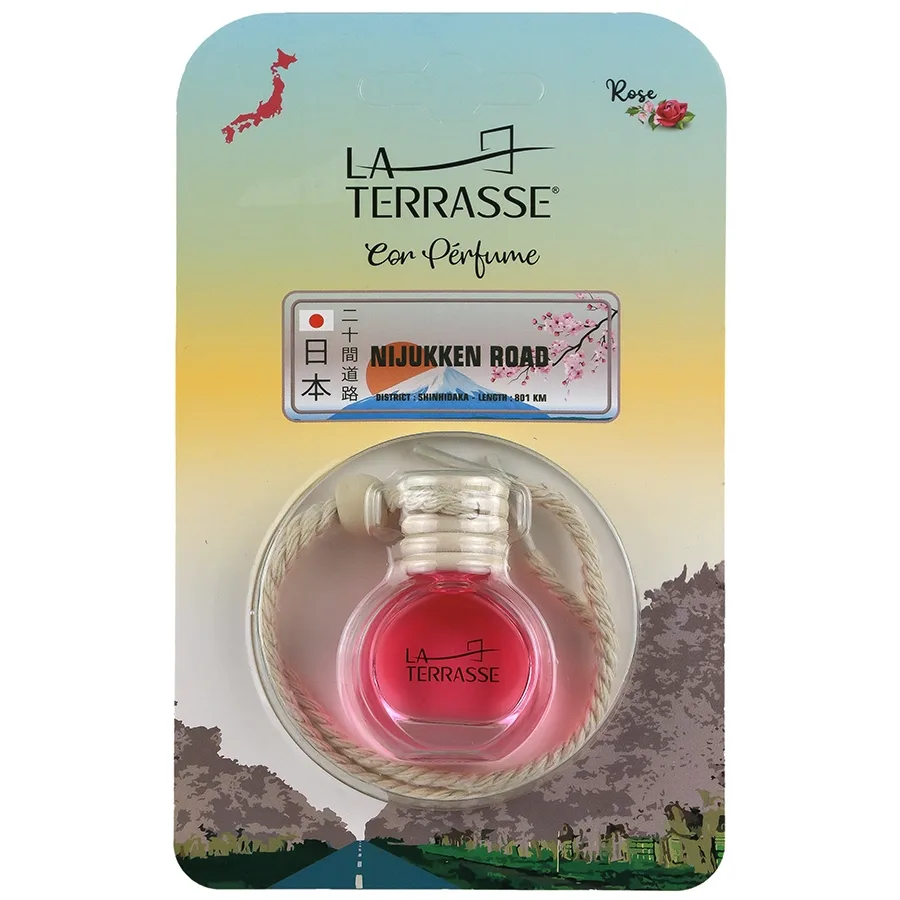 خوشبو کننده خودرو لاتراس رایحه Rose حجم 9 میلی لیتر