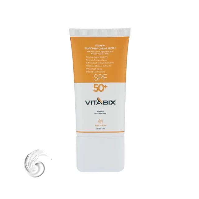 کرم ضد آفتاب ویتابیکس SPF 50 | محافظ UVA–UVB، مناسب پوست خشک