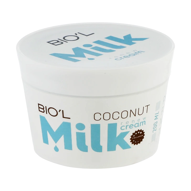 کرم مرطوب کننده دست و صورت بیول مدل Coconut Milk حجم ۲۰۰ میل مناسب پوست های معمولی و خشک