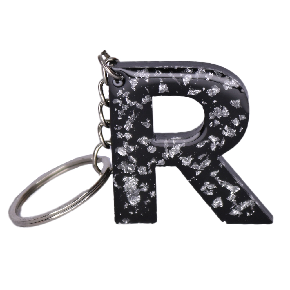 Resin key chain letter R