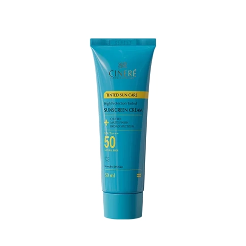کرم ضد آفتاب رنگی سینره مدل بژروشن spf50 مناسب پوستهای نرمال تا خشک حجم 50 میلی لیتر
