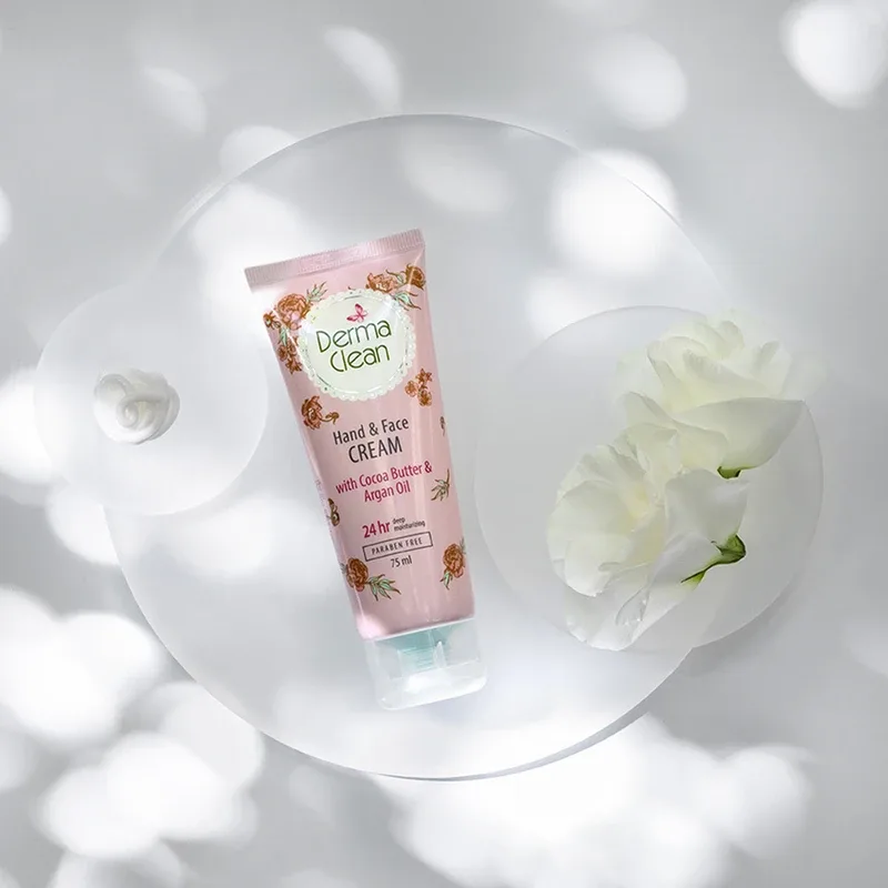 کرم مرطوبکننده دست و صورت درماکلین مدل Argan & Cocoa Butter حجم 75 میلیلیتر، تصویر شماره 3