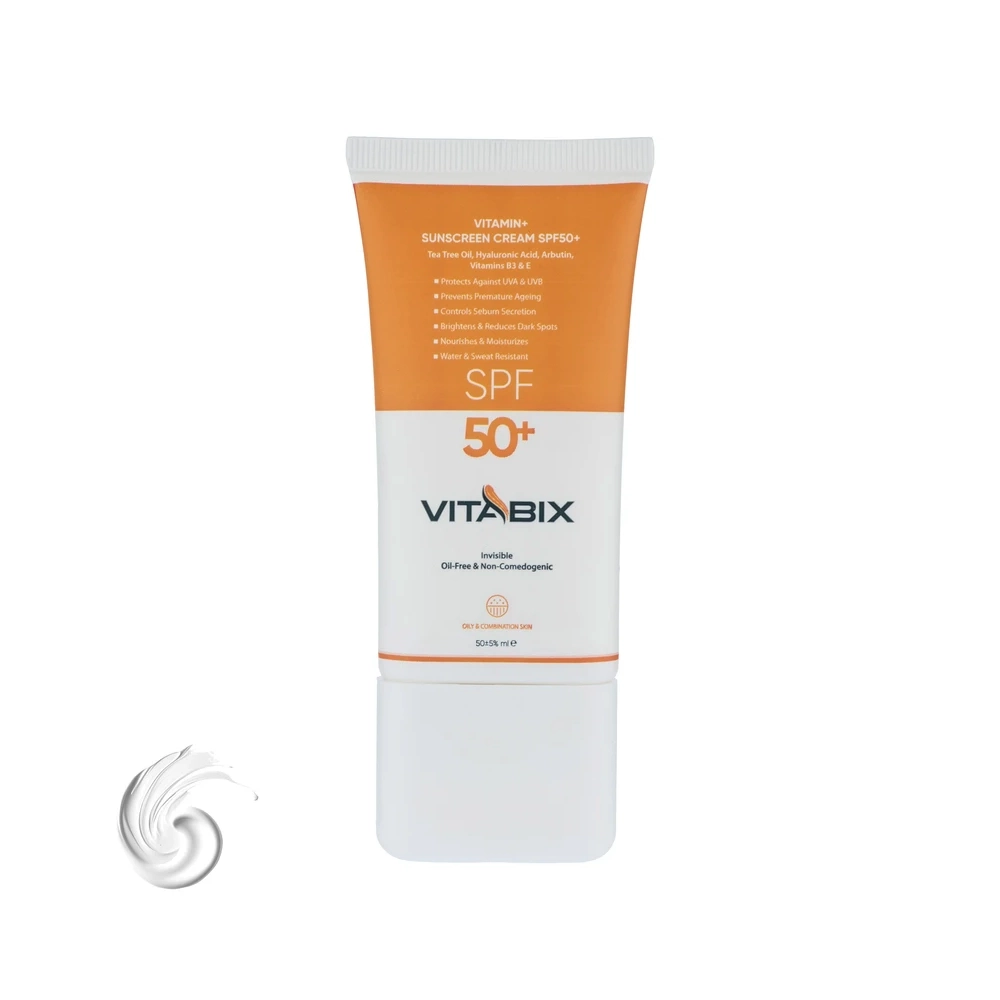 کرم ضد آفتاب ویتابیکس SPF 50 | محافظ UVA–UVB، مناسب پوست چرب