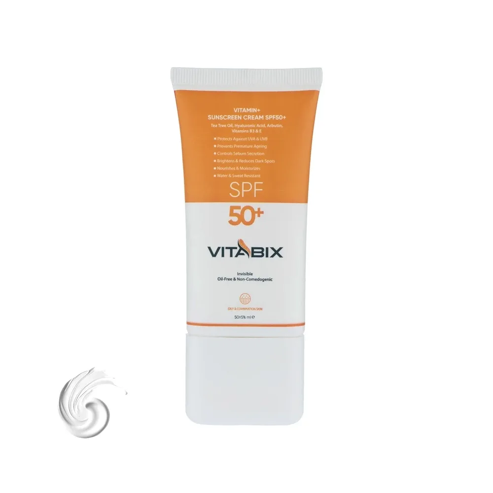 کرم ضد آفتاب ویتابیکس SPF 50 | محافظ UVA–UVB، مناسب پوست چرب