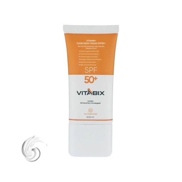 کرم ضد آفتاب ویتابیکس SPF 50 | محافظ UVA–UVB، مناسب پوست چرب