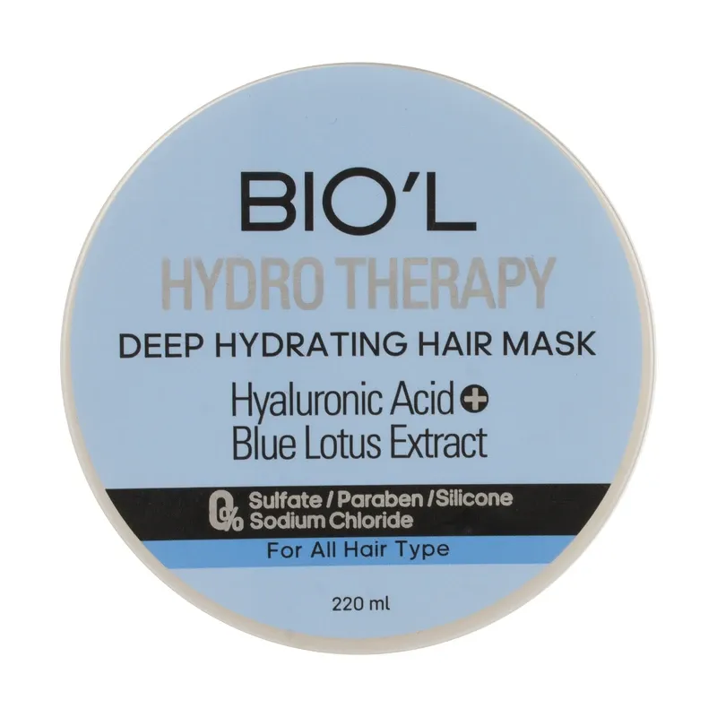 ماسک مو نرم کننده بیول مدل HYDRO THERAPY مناسب برای انواع مو حجم 220 میلی لیتر