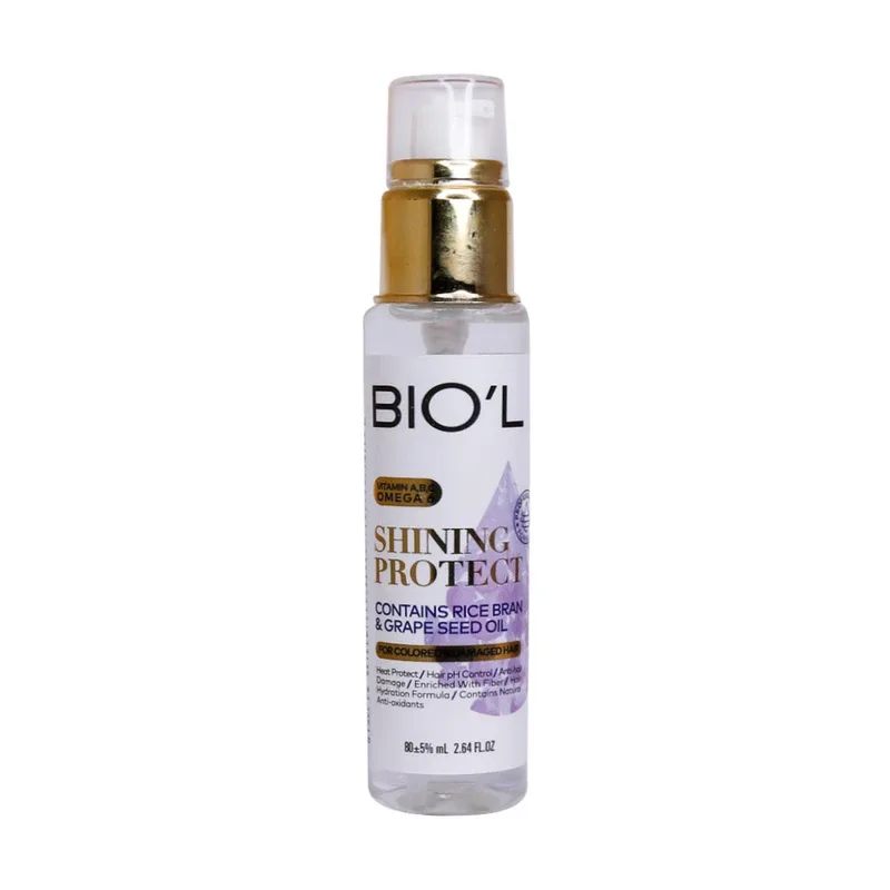 سرم مو بیول مدل contains rice brain & grape seed oil حجم 80 میلی لیتر