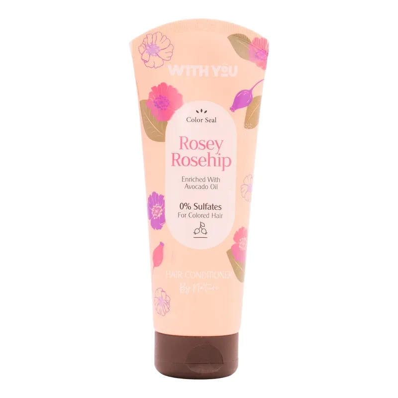 نرمکننده مو ویت یو مدل Rosey Rosehip مناسب موهای رنگ شده حجم 200 میلیلیتر
