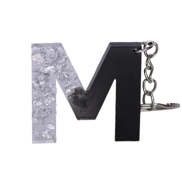 آویز کلید رزینی حرف M