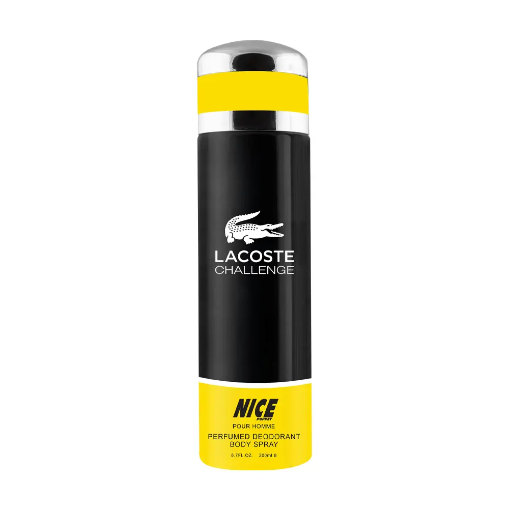 اسپری بدن مردانه نایس پاپت مدل Lacoste Challenge حجم 200 میلی لیتر