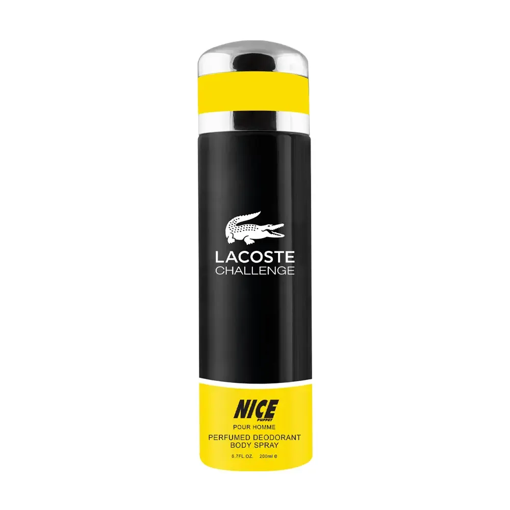 اسپری بدن مردانه نایس پاپت مدل Lacoste Challenge حجم 200 میلی لیتر