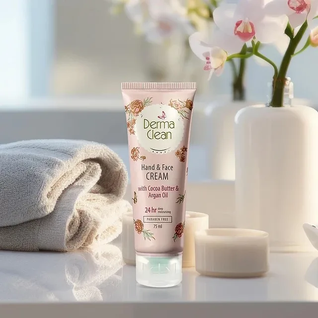 کرم مرطوبکننده دست و صورت درماکلین مدل Argan & Cocoa Butter حجم 75 میلیلیتر، تصویر شماره 2
