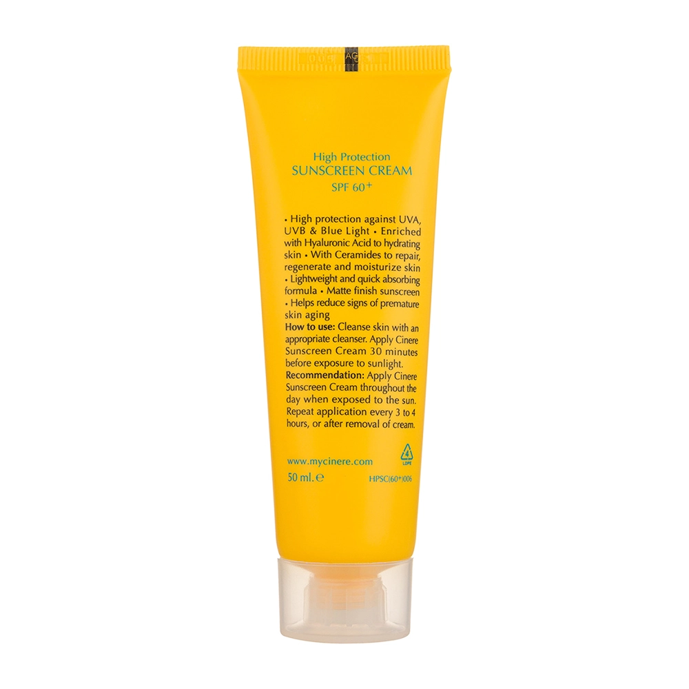 کرم ضد آفتاب بی رنگ سینره spf60 مناسب پوستهای نرمال تا خشک حجم 50میلی لیتر