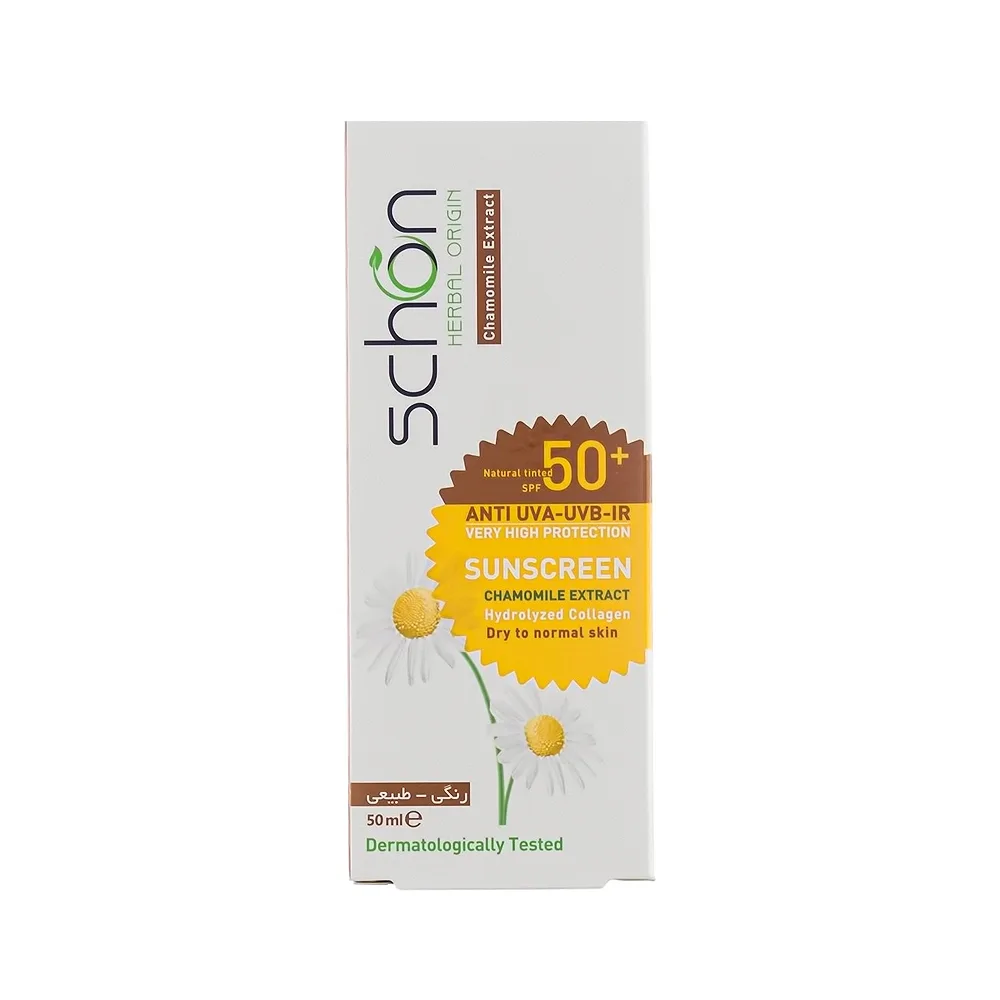 ضد آفتاب رنگ طبیعی پوست شون،مدل SPF50+ مناسب پوست های معمولی تا خشک، حجم 50 میلی‌لیتر، تصویر شماره 2