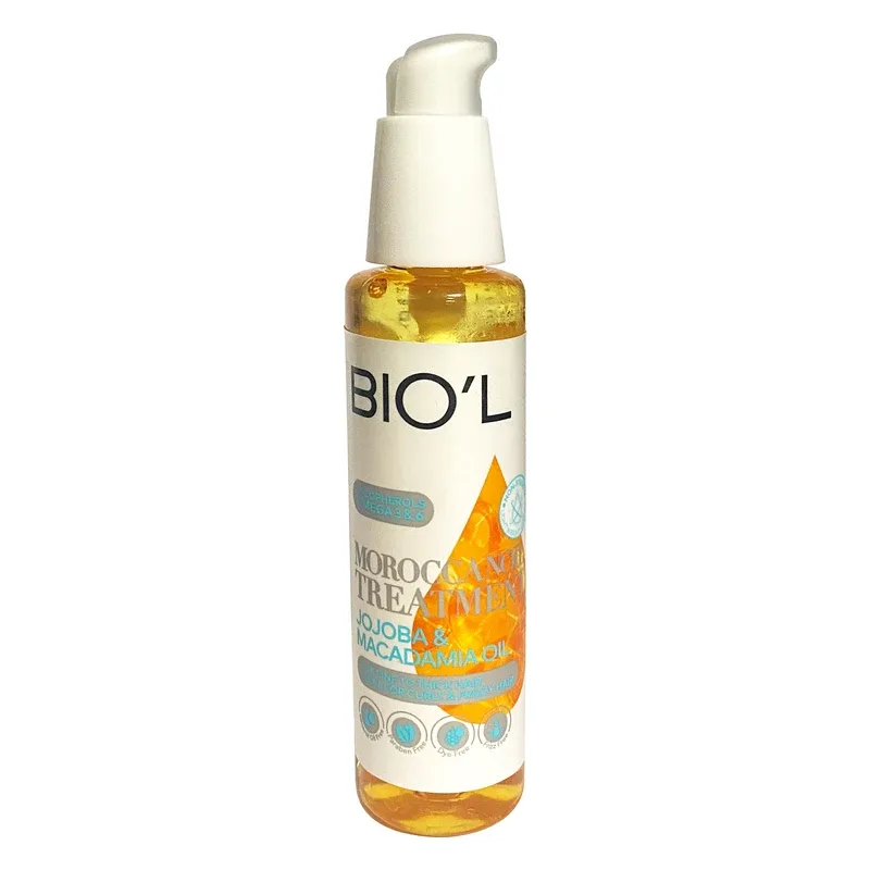 سرم مو بیول مدل jojoba & macadamia oil حجم 80 میلی لیتر