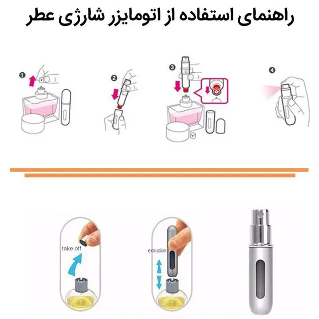 محفظه نگهدارنده عطر اتومایزر مدل Easy-Refill، تصویر شماره 4