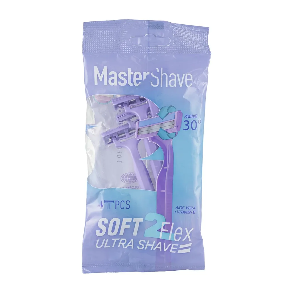 خودتراش 2 لبه مستر شیو مدل Soft 2 بسته 4 عددی